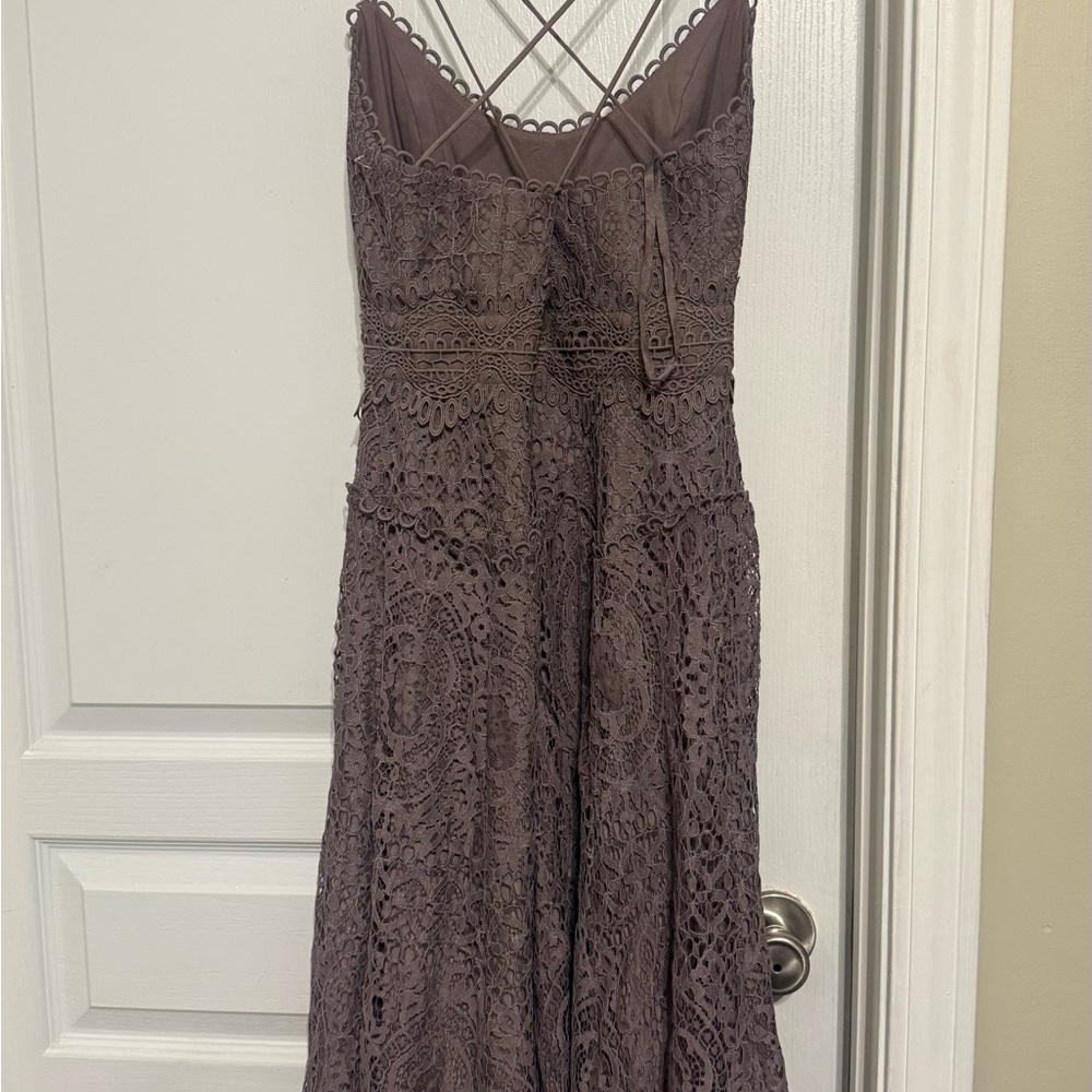 ASOS Lace Dress in Dusty Purple